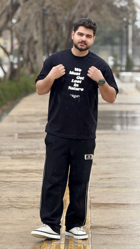 تیشرت پارچه ماکان رنگ مشکی