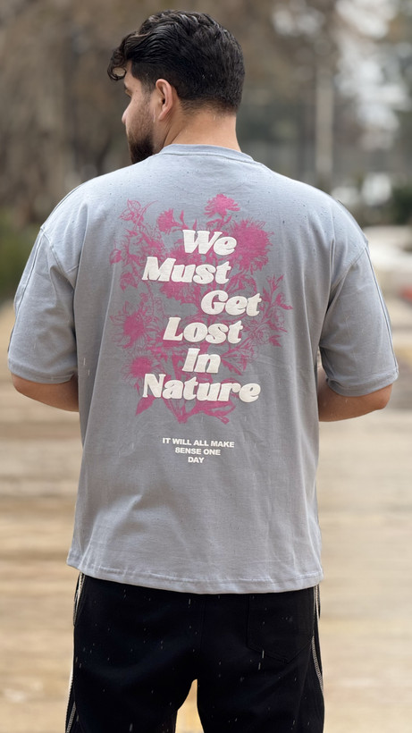 تیشرت پارچه ماکان رنگ طوسی