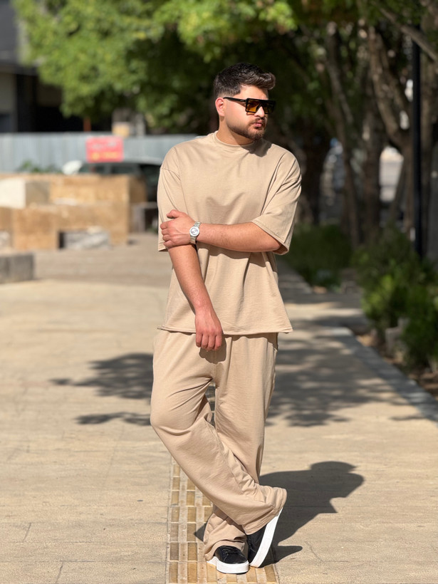 ست ساده تیشرت و شلوار بگ دونخ