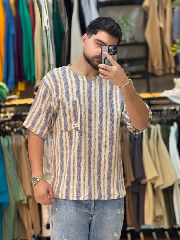 تیشرت یقه کوبایی