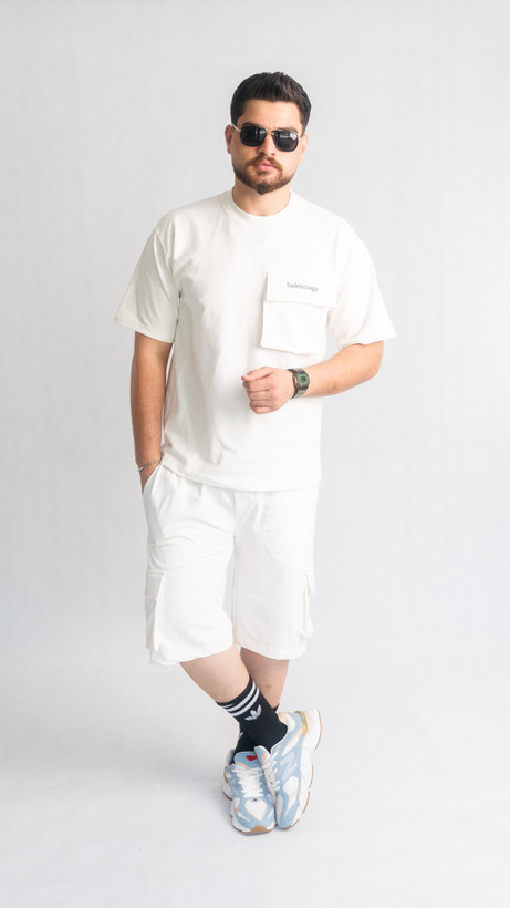 ست تیشرت و شلوارک کارگو