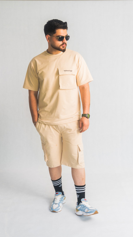 ست تیشرت و شلوارک کارگو