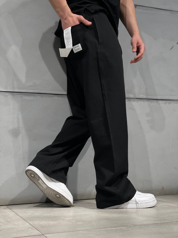 شلوار بگ کتان ترک مردانه رنگ مشکی