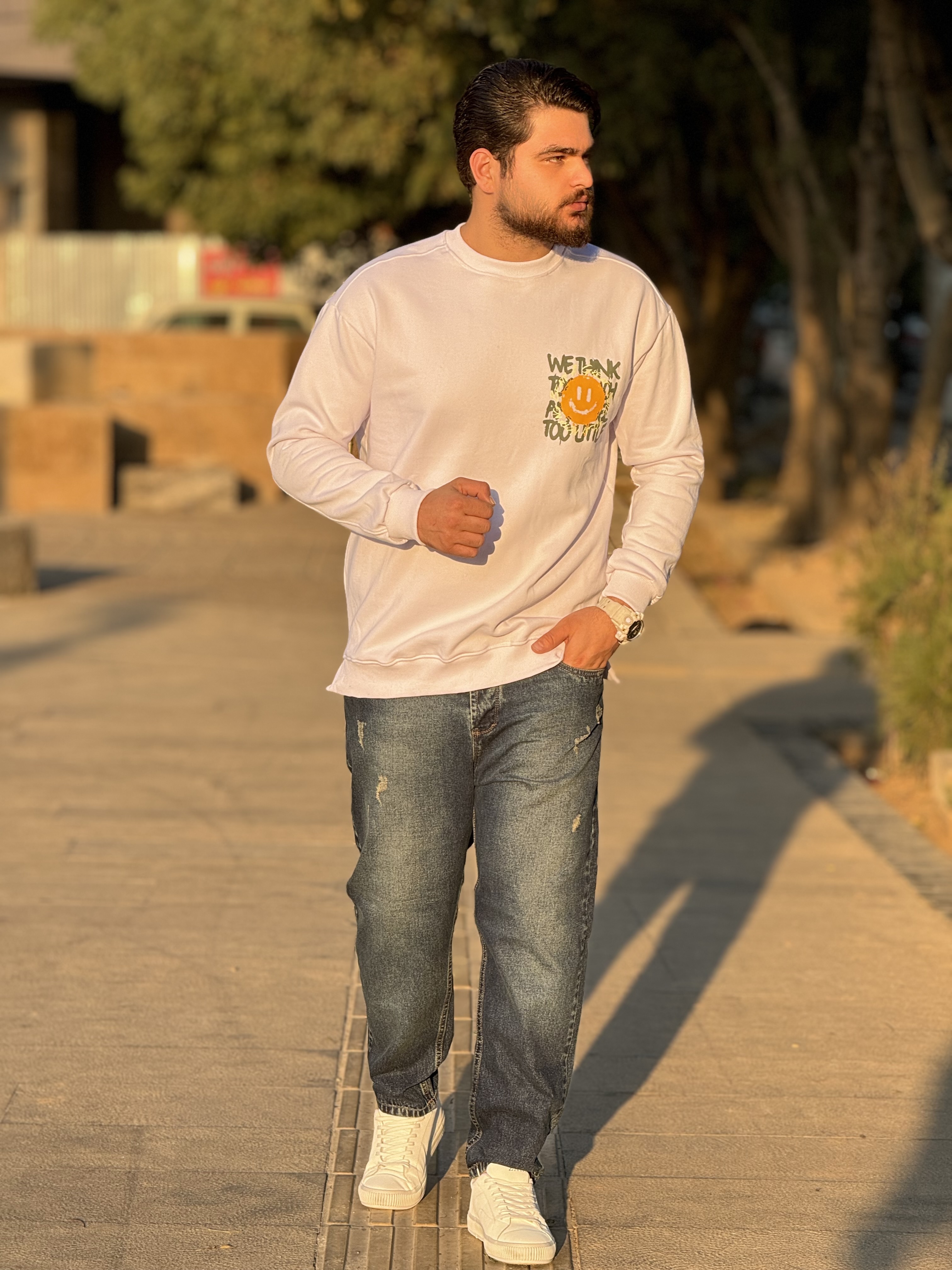 دورس سه نخ ترک طرح استیکر رنگ سفید