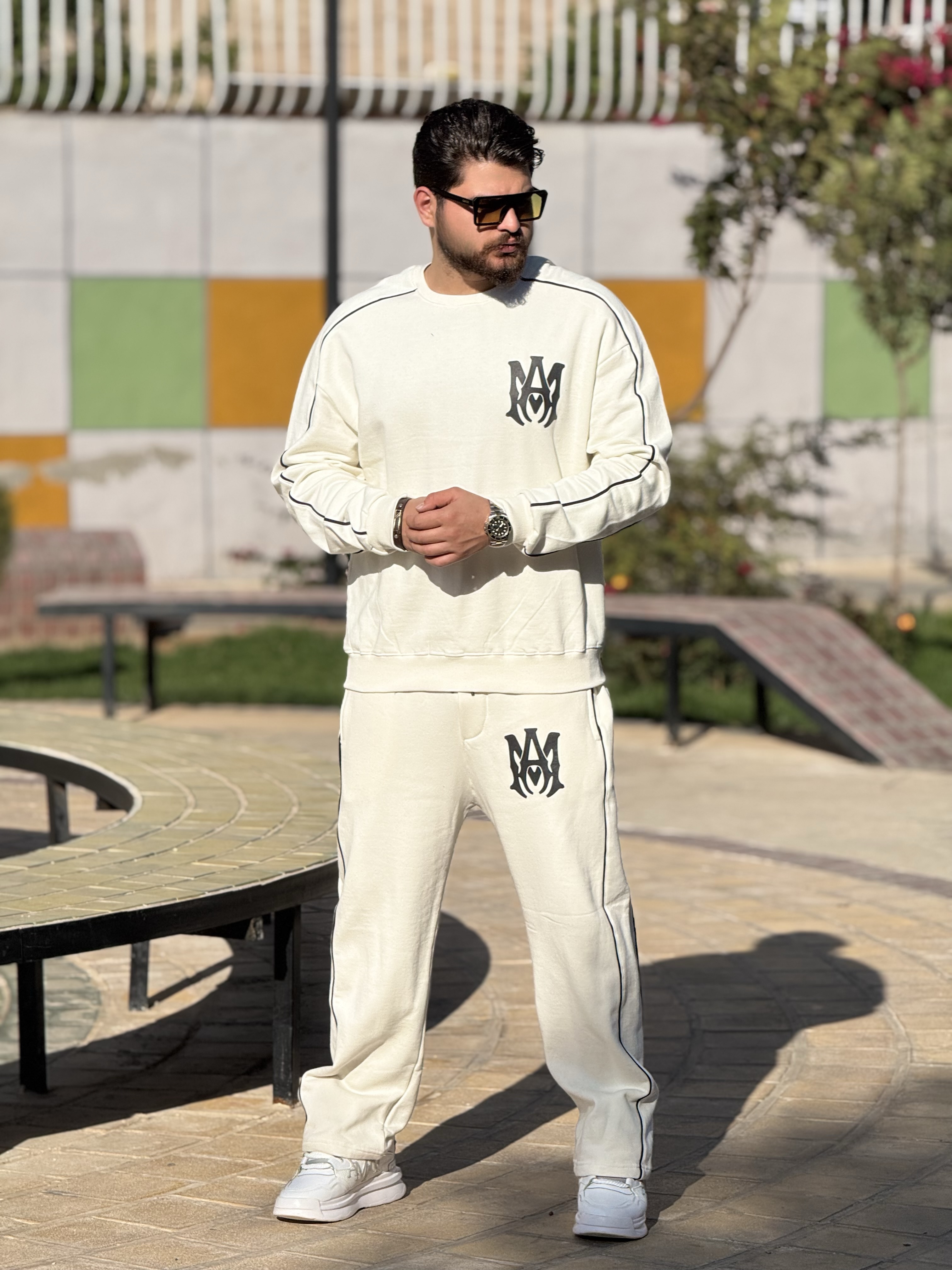 ست امیری پارچه سه نه رنگ سفید